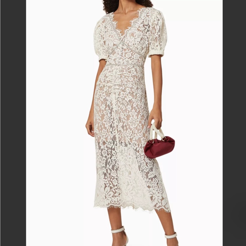 SELF-PORTRAIT Camellia Corded Lace Dress